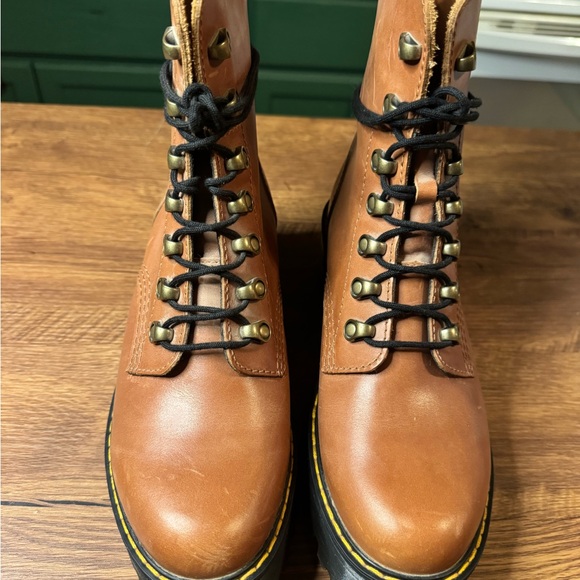 Dr. Martens Cognac Leather Combat Boots - Picture 8 of 10